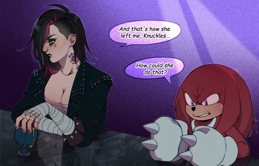 vi, knuckles the echidna, and arcane vi (league of legends and 2 more) drawn by omy-chan