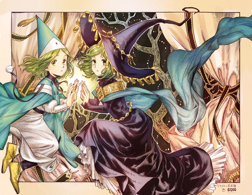 coco (tongari boushi no atelier) drawn by shirahama_kamome and sqee_(squeeze)