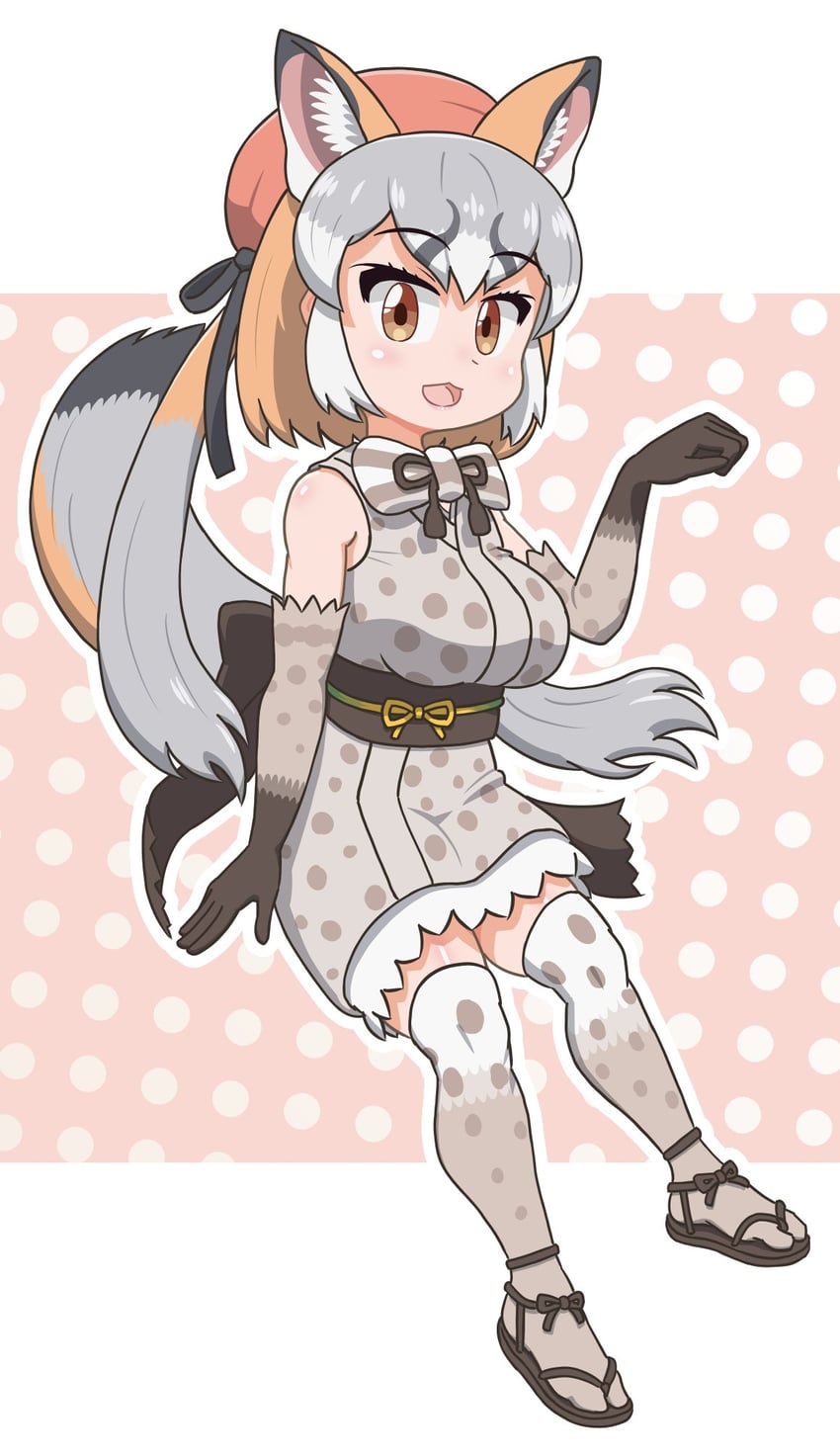 island fox and tsushima leopard cat (kemono friends and 1 more) drawn by waffle_(3sqxhfadeegfiux)