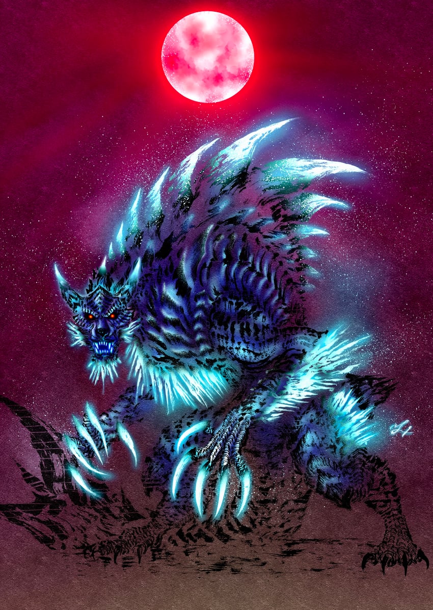 lunagaron (monster hunter and 1 more) drawn by deadpool_yuchan