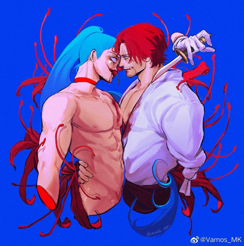 shanks and buggy the clown (one piece) drawn by vamos_mk