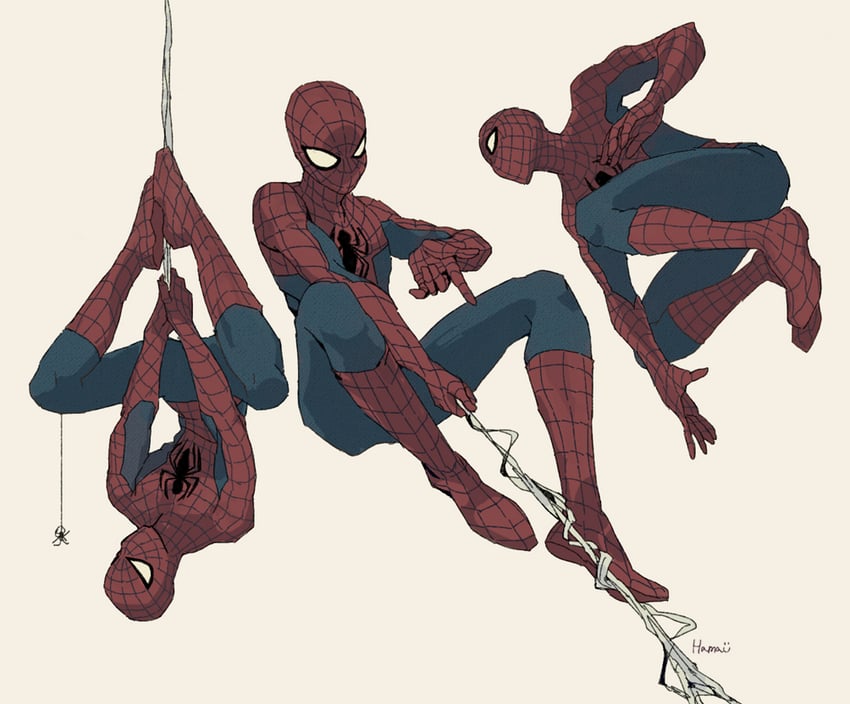 spider-man (marvel and 1 more) drawn by hamau