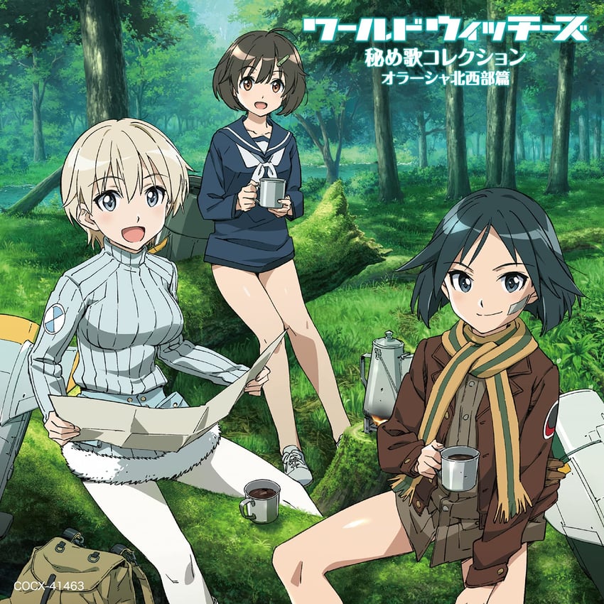 nikka edvardine katajainen, kanno naoe, and karibuchi hikari (world witches series and 1 more) drawn by takamura_kazuhiro