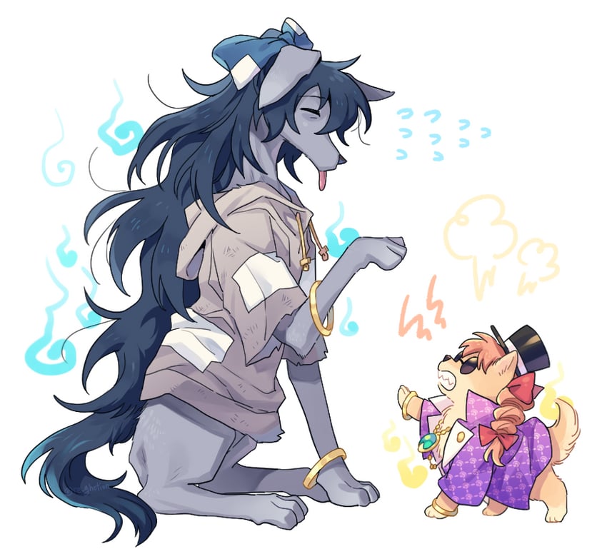 yorigami shion and yorigami jo'on (touhou) drawn by re_ghotion