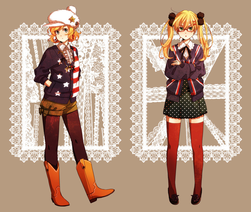 america and united kingdom (axis powers hetalia) drawn by circus66