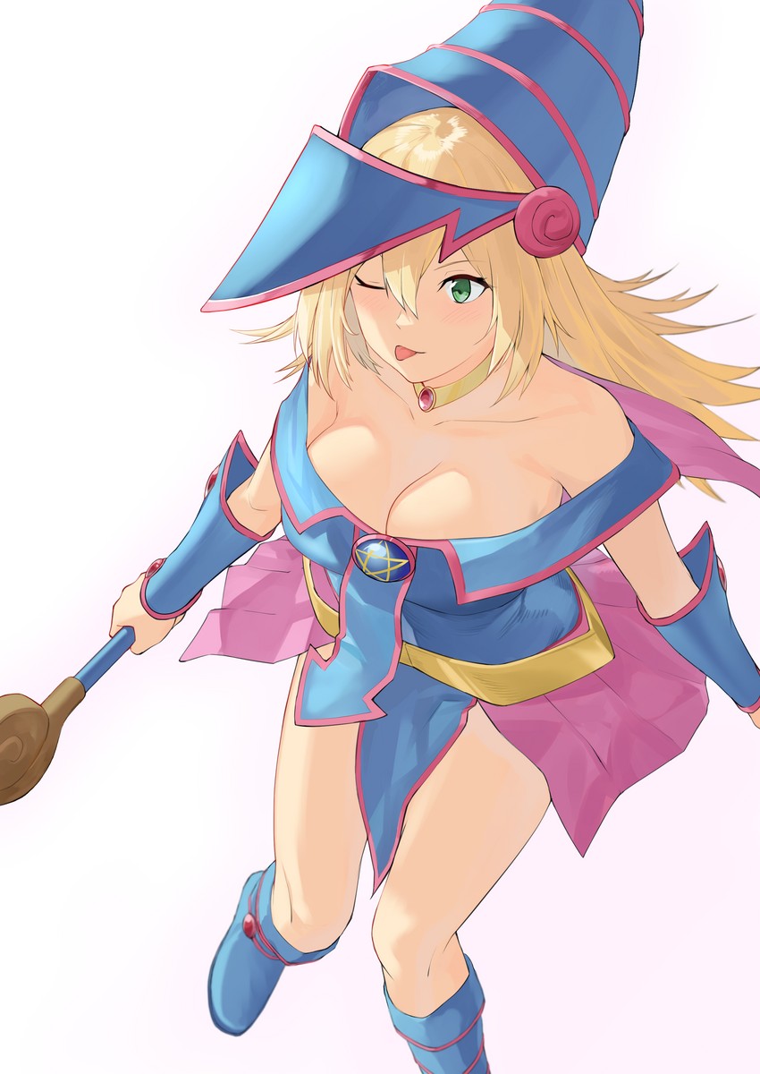 dark magician girl (yu-gi-oh!) drawn by while_d