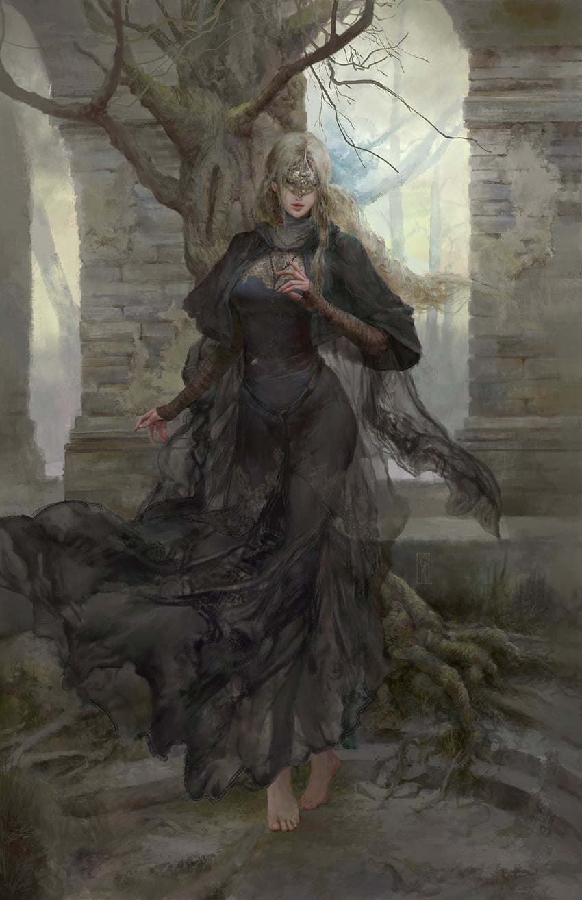 fire keeper (dark souls and 1 more) drawn by christian_angel