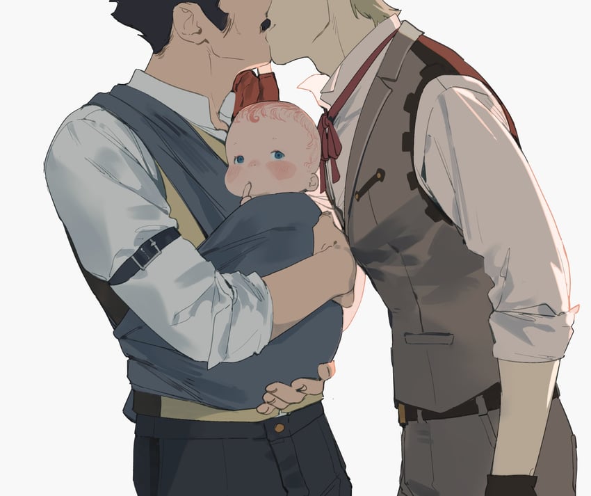 herlock sholmes, iris wilson, and yujin mikotoba (ace attorney and 1 more) drawn by worvies