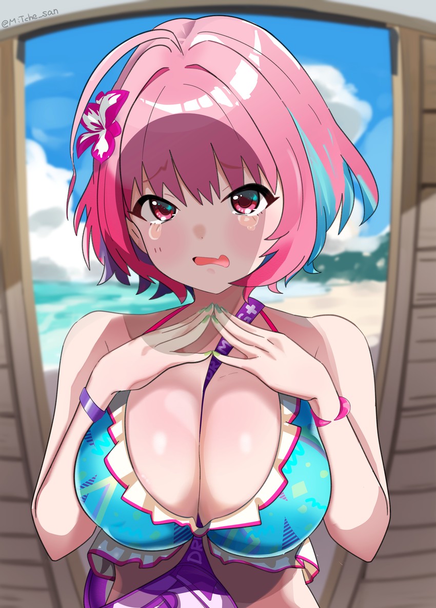 yumemi riamu (idolmaster and 1 more) drawn by mitche