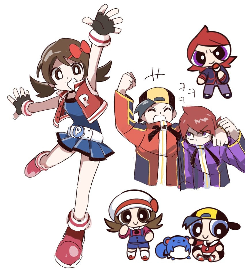 ethan, lyra, silver, and marill (pokemon and 2 more) drawn by edlsov3363