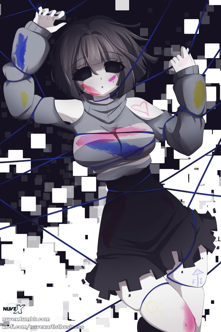 frisk and core frisk (undertale) drawn by nuvex