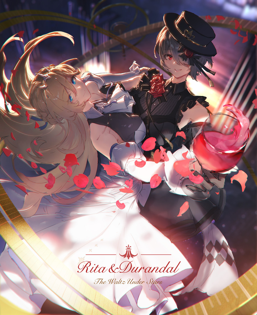 rita rossweisse and durandal (honkai and 1 more) drawn by ether.b