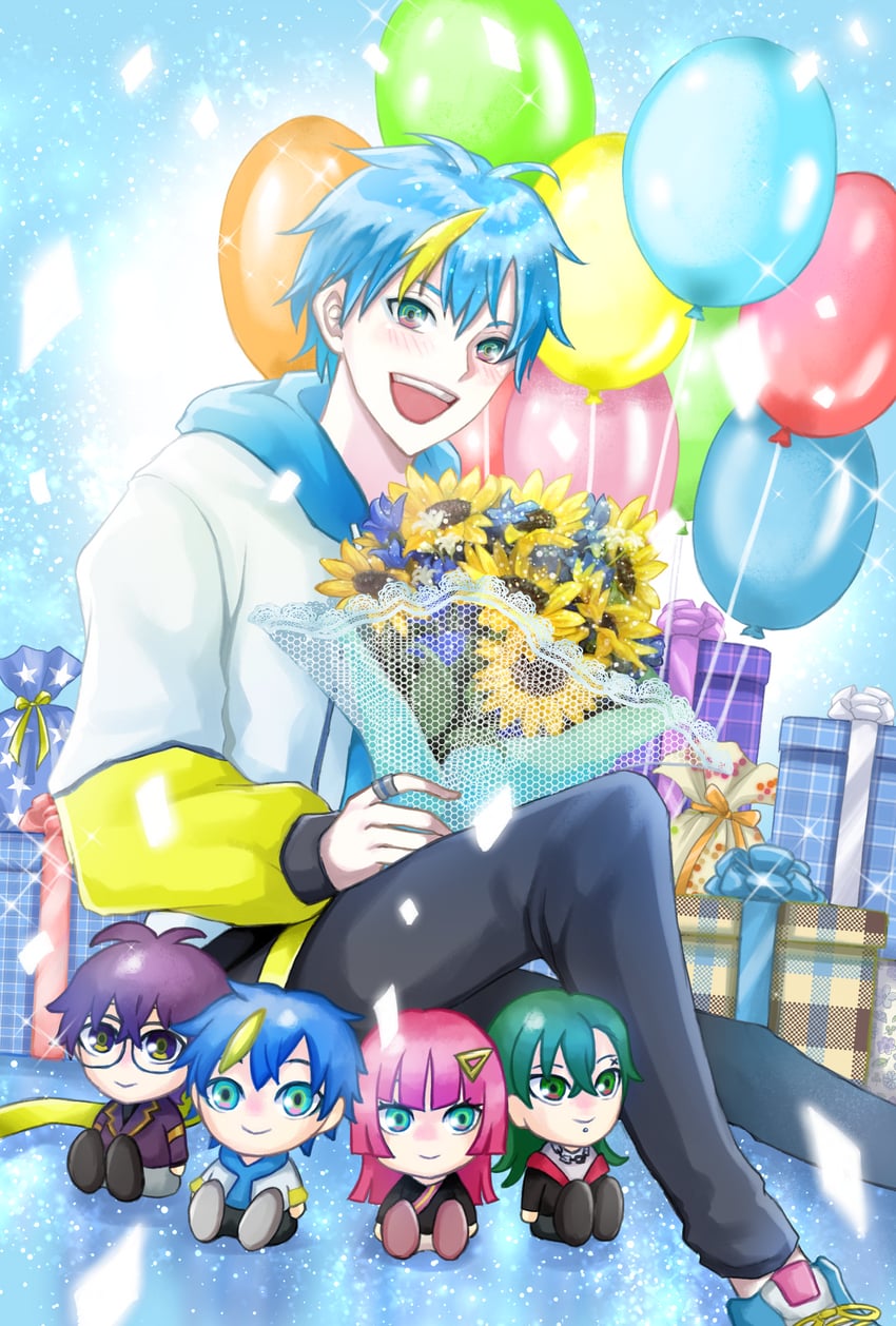 neon, cobalt, chrom, and kei (technoroid) drawn by ayaan_(ayako)