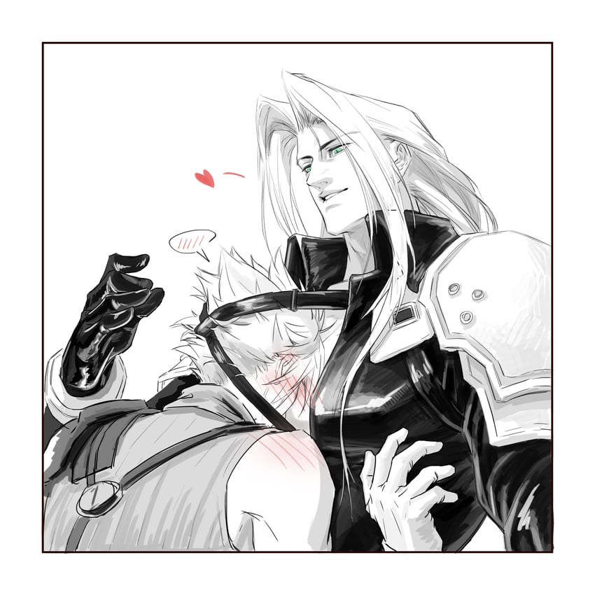 cloud strife and sephiroth (final fantasy and 1 more) drawn by mu_wen_jie