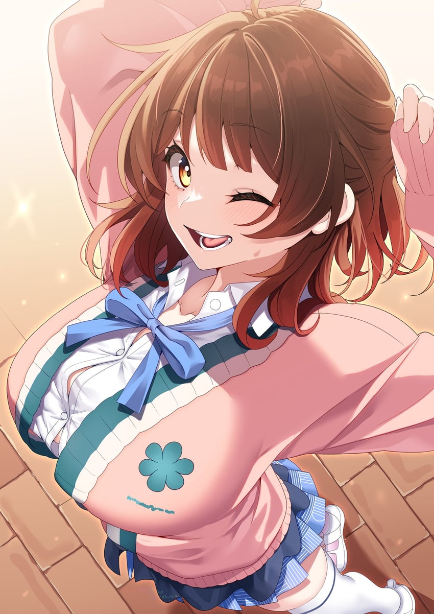 hanami ume (idolmaster and 1 more) drawn by nebusoku