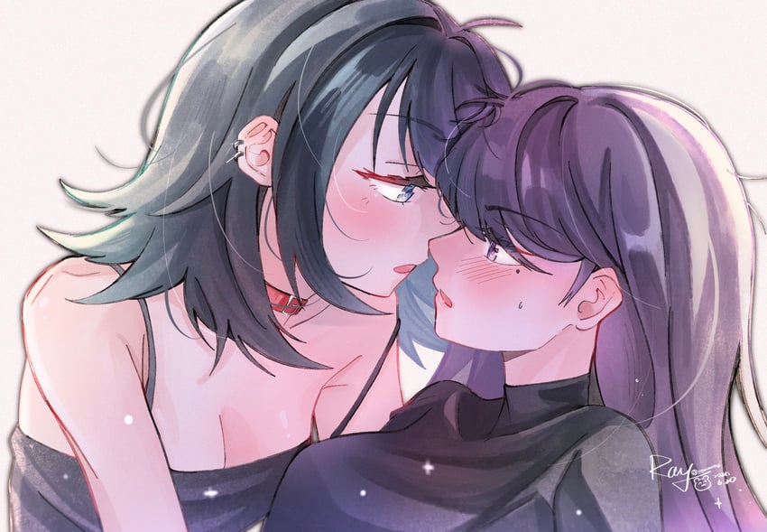shiina taki and yahata umiri (bang dream! and 1 more) drawn by yoyoray20001996