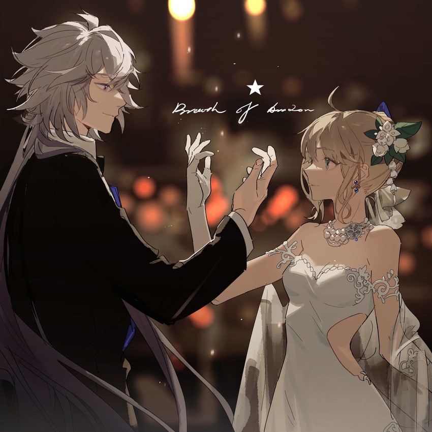 artoria pendragon, saber, and merlin (fate and 2 more) drawn by zhibuji_loom