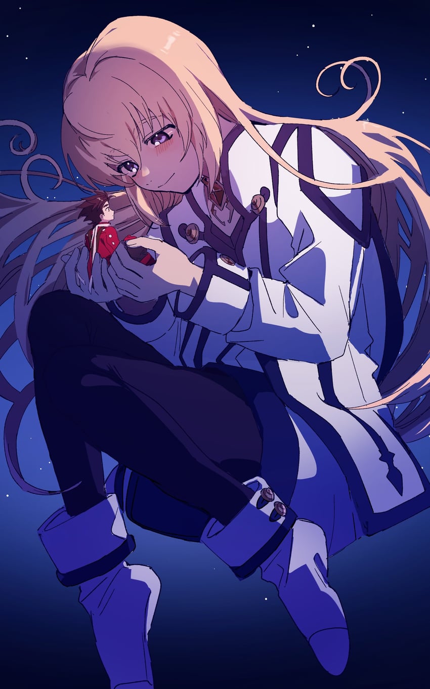 colette brunel and lloyd irving (tales of and 1 more) drawn by aemono_(lemolemo_lmn)