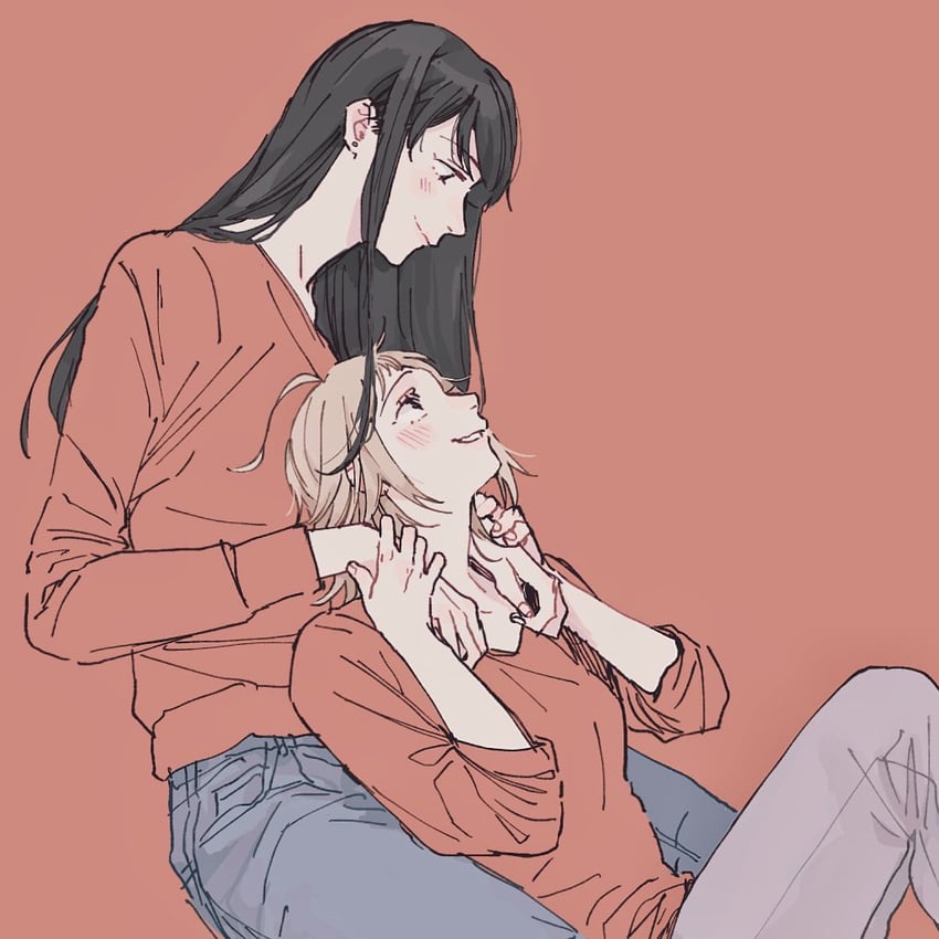 kazuki nanami and fujimura kaede (2dk g pen mezamashidokei) drawn by oosawa_yayoi
