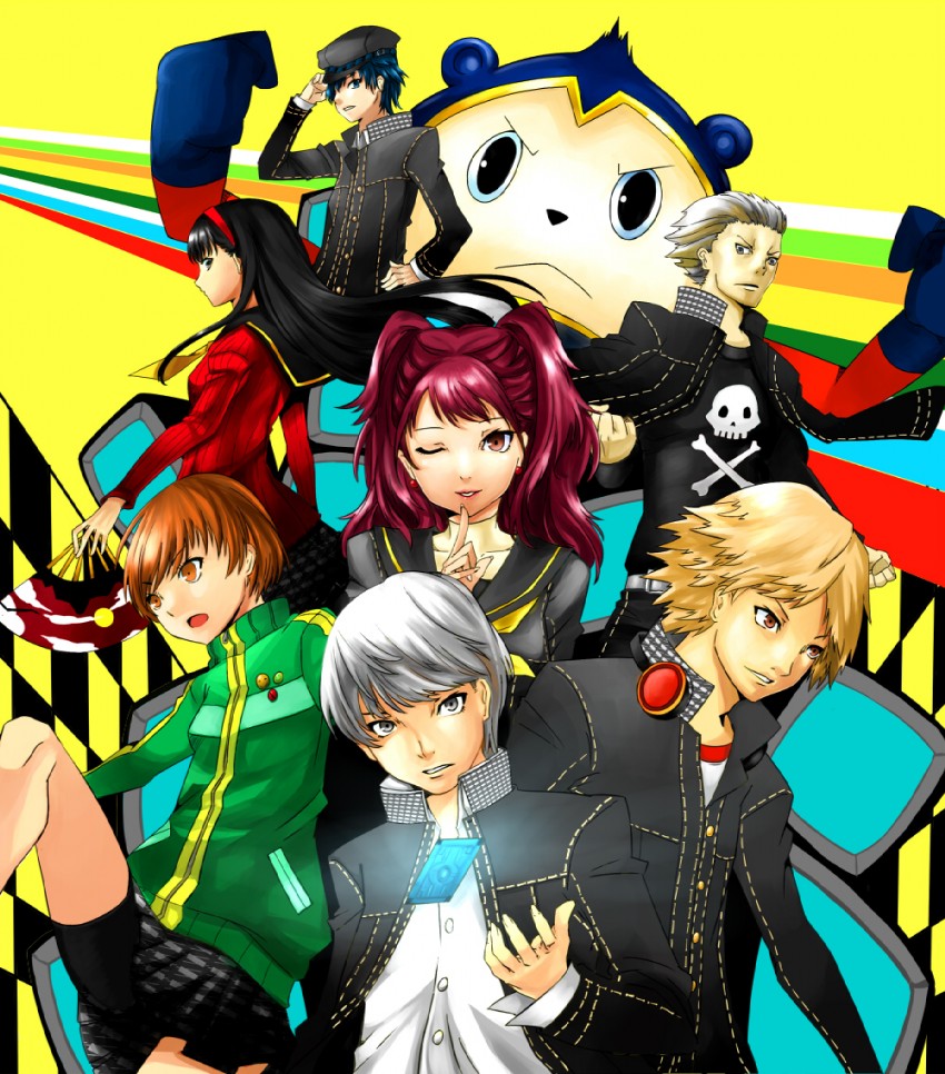 narukami yu, shirogane naoto, satonaka chie, kujikawa rise, amagi yukiko, and 3 more (persona and 1 more) drawn by eiji_(eiji)
