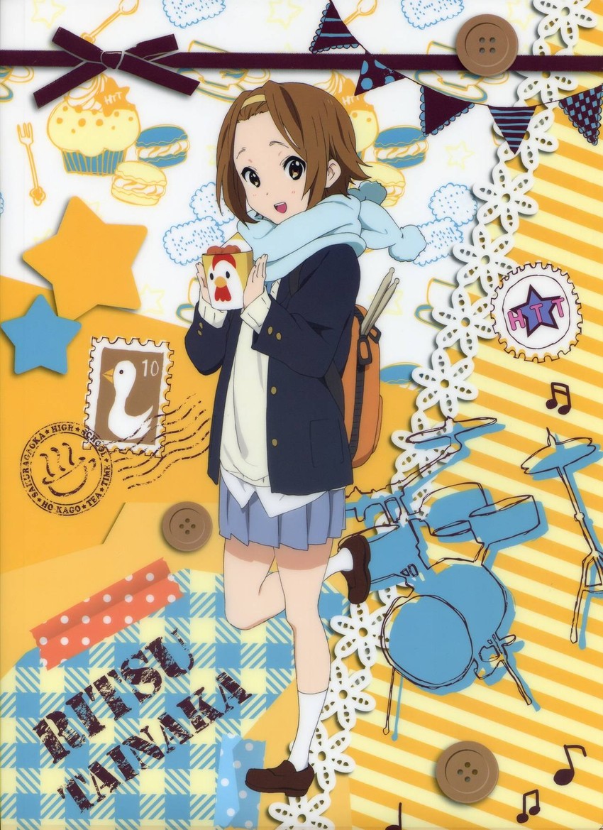 tainaka ritsu (k-on! and 1 more) drawn by horiguchi_yukiko