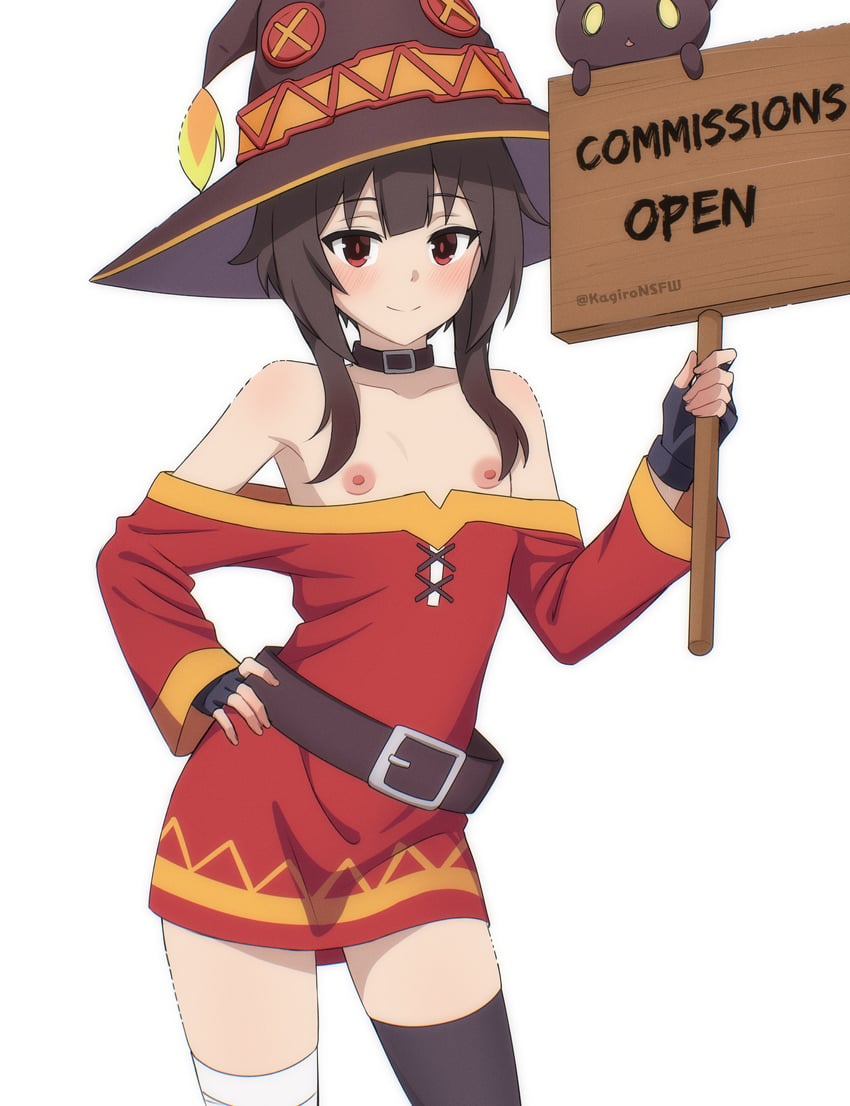 megumin and chomusuke (kono subarashii sekai ni shukufuku wo!) drawn by kagironsfw