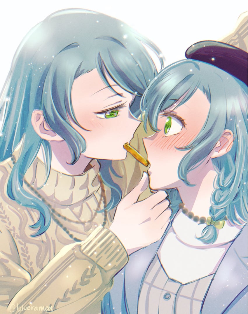hikawa sayo and hikawa hina (bang dream!) drawn by xin_(blueramen)