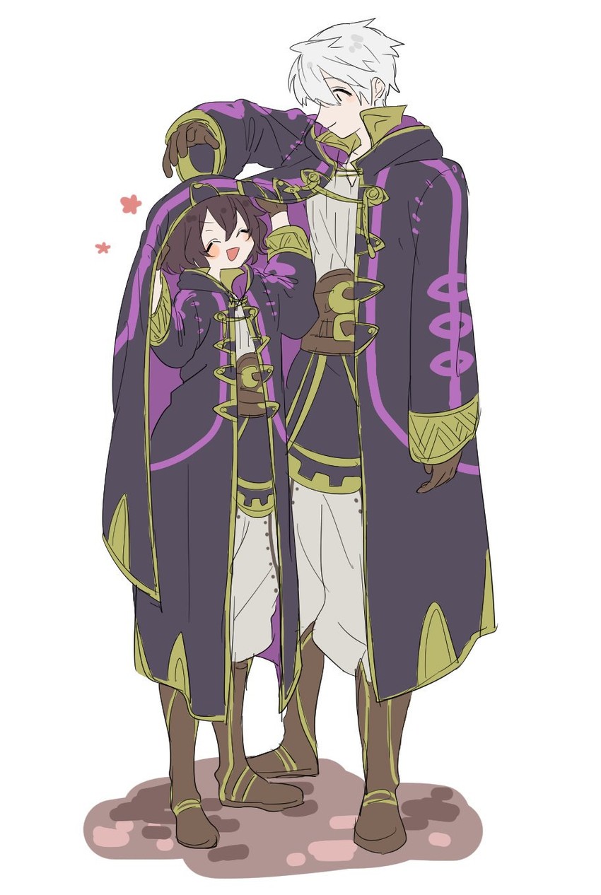 male robin and female morgan (fire emblem and 1 more) drawn by itou_(very_ito)