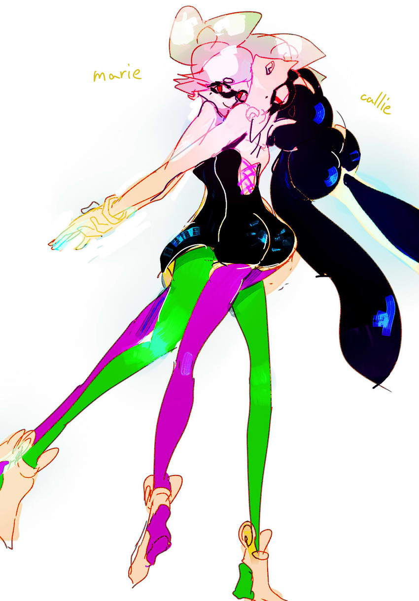 callie and marie (splatoon and 1 more) drawn by tsuzutsu