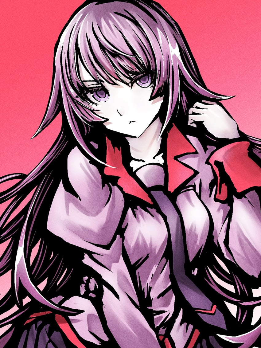 senjougahara hitagi (monogatari and 1 more) drawn by tsukihi_shida