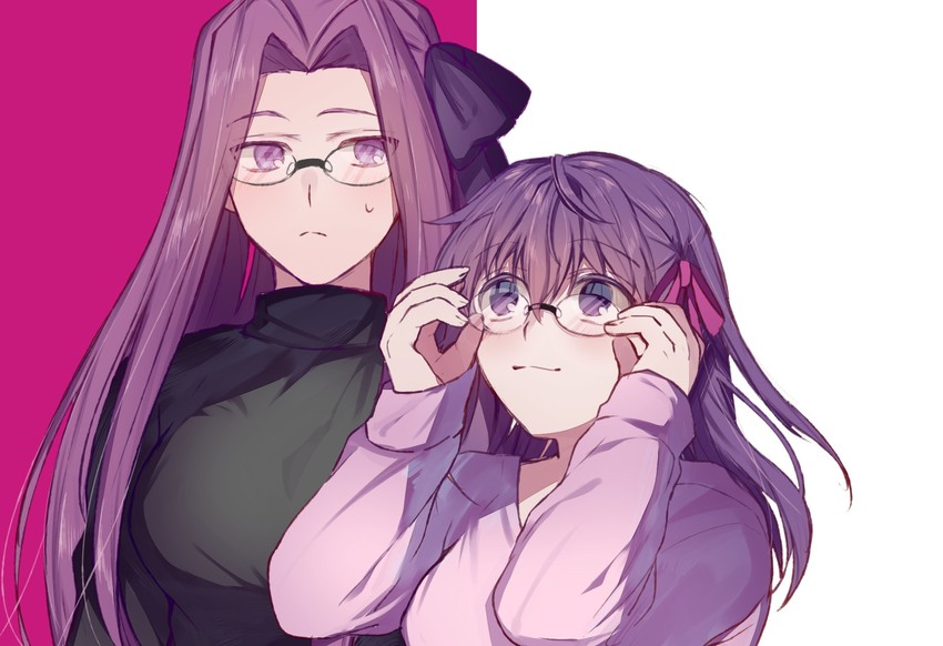 matou sakura and medusa (fate and 1 more) drawn by creat_(kuribeni)