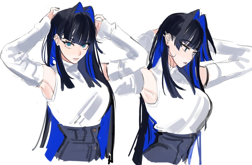 ouro kronii (hololive and 1 more) drawn by eus_ing