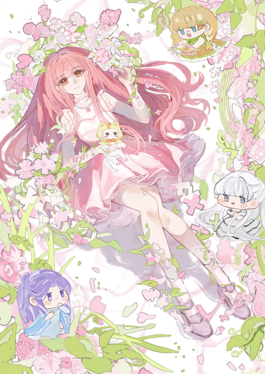 nikki, momo, bobo, kimi, and lunar (nikki and 1 more) drawn by qingxu