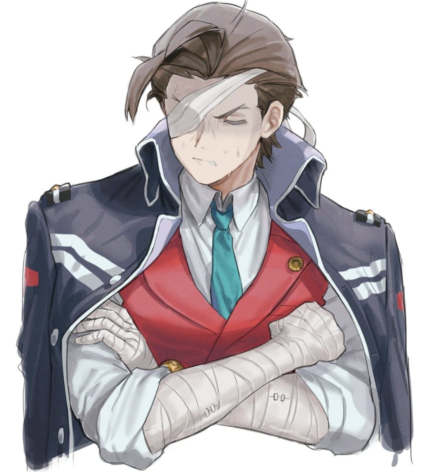 apollo justice (ace attorney and 1 more) drawn by mmmr_777