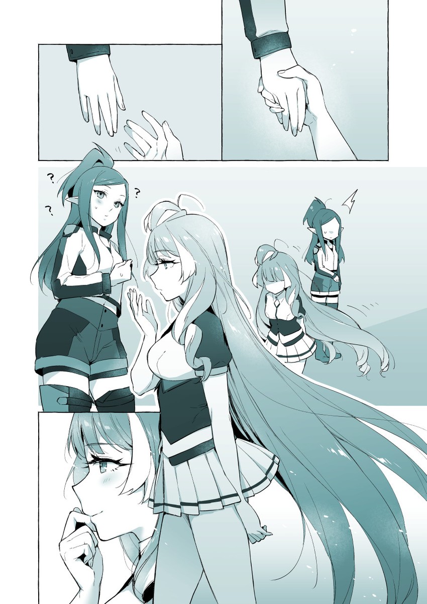 mikumo guynemer and mirage farina jenius (macross and 1 more) drawn by sasanoneko