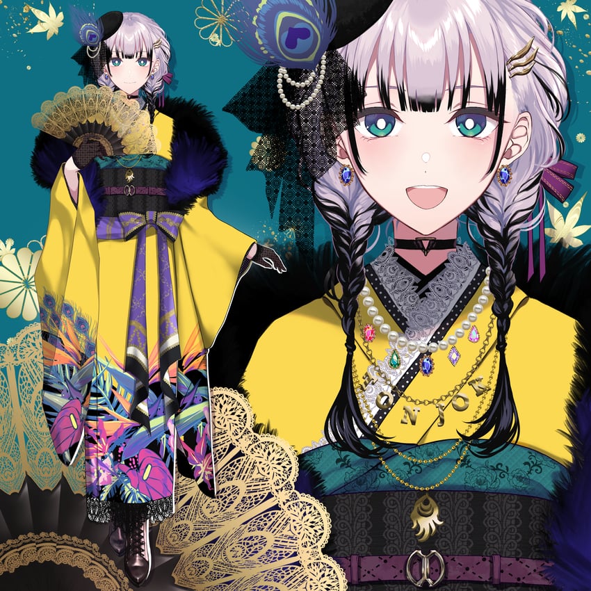 pavolia reine (hololive and 1 more) drawn by pochi_(pochi-goya)