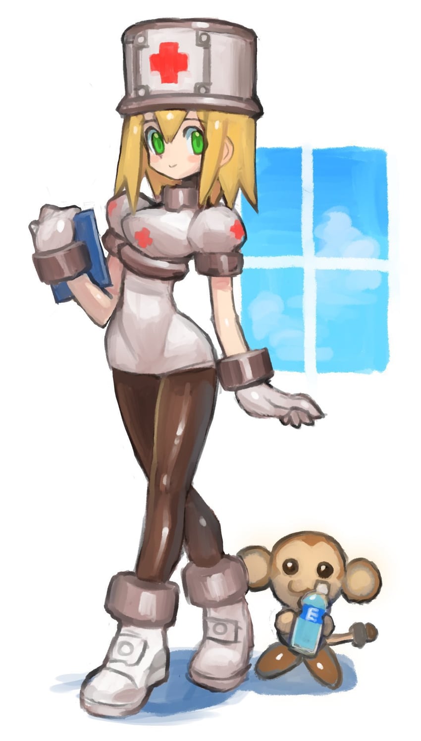 roll caskett and data (mega man and 1 more) drawn by dakusuta