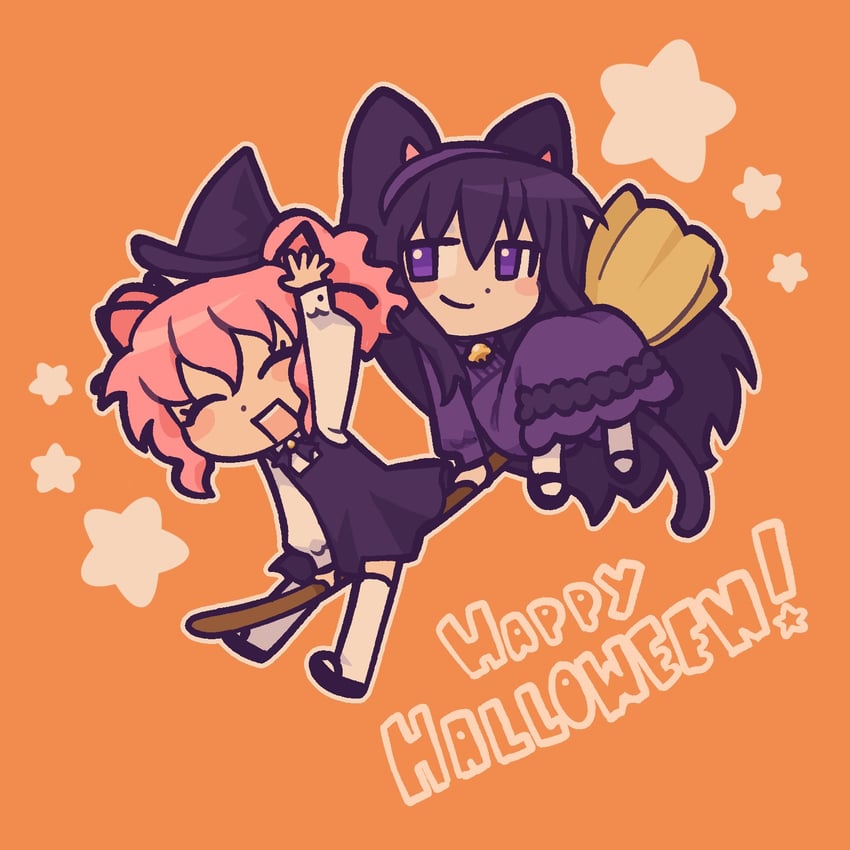 akemi homura and kaname madoka (mahou shoujo madoka magica) drawn by mdkm444