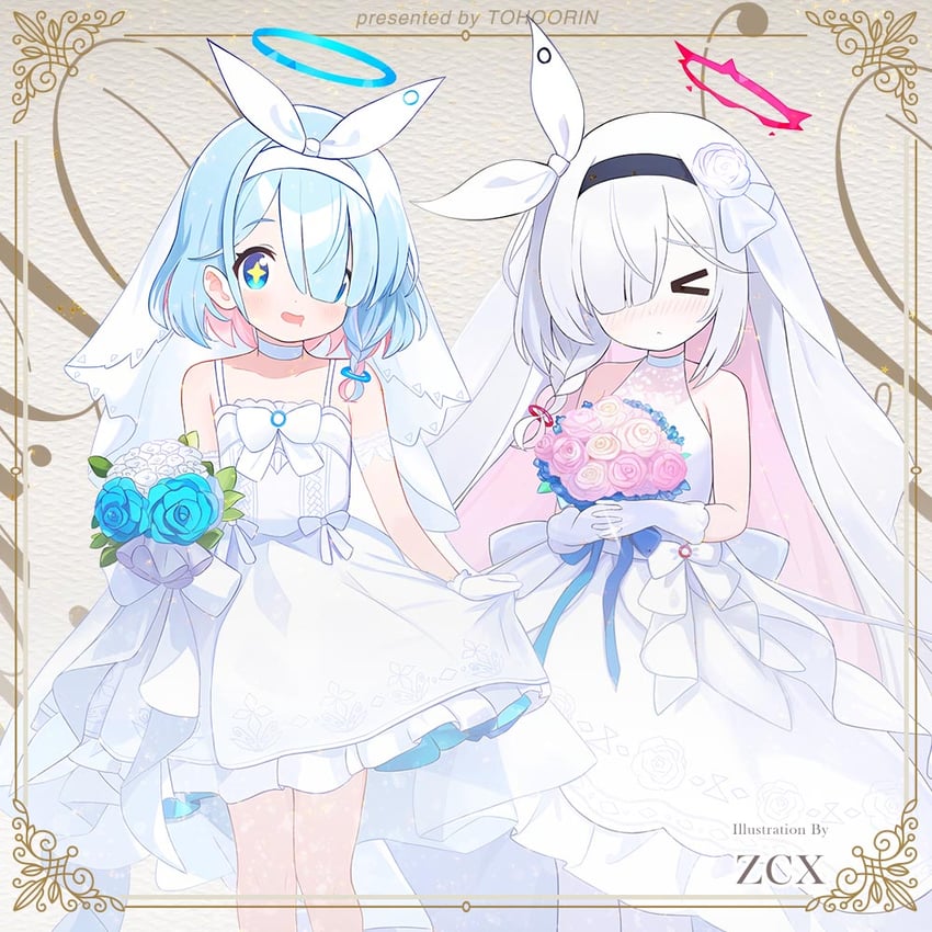 arona and plana (blue archive) drawn by zcx