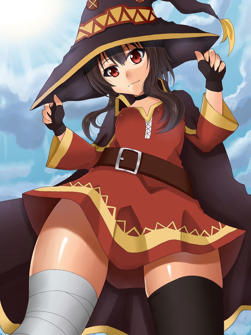 megumin (kono subarashii sekai ni shukufuku wo!) drawn by morisoba_(rebaniraitame1020)