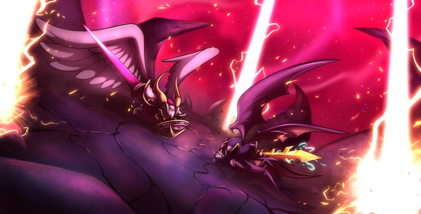 meta knight and galacta knight (kirby and 3 more) drawn by ddddndn