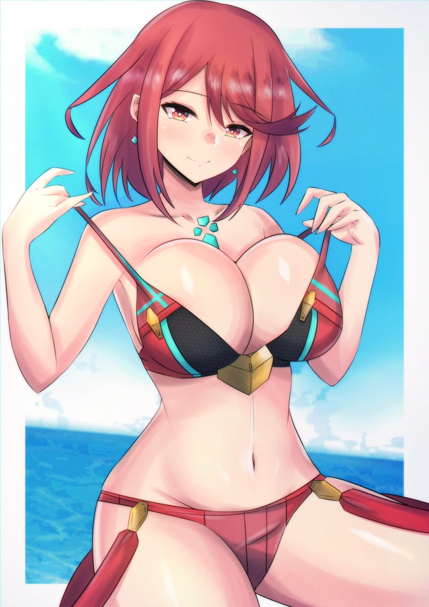 pyra (xenoblade chronicles and 1 more) drawn by latte_(latte_daruta2)