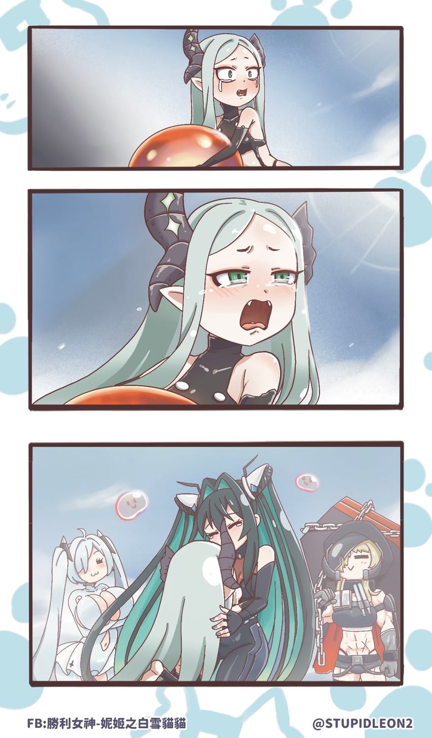 cinderella, little mermaid, grave, and leviathan (goddess of victory: nikke) drawn by stupidleon2