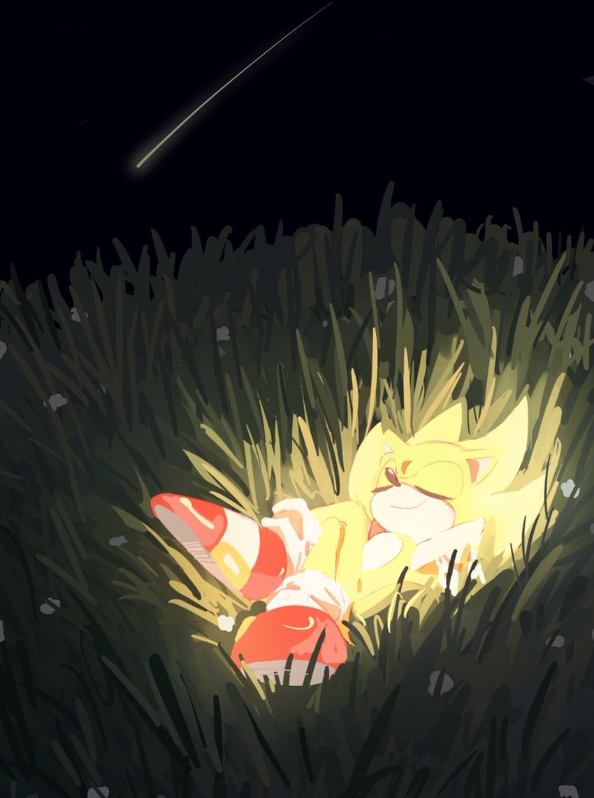 sonic the hedgehog and super sonic (sonic and 1 more) drawn by cookiecream_00
