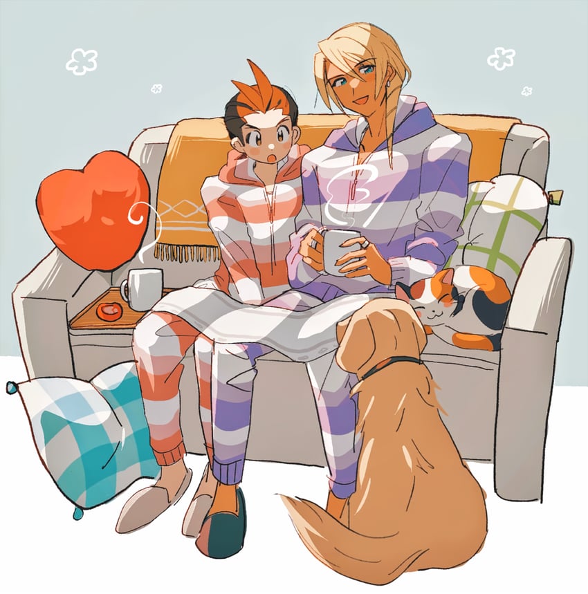 apollo justice and klavier gavin (ace attorney) drawn by grgrton