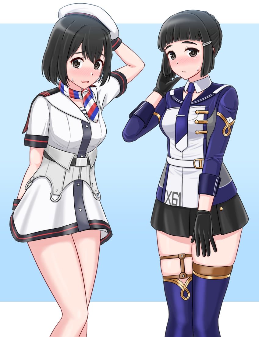 haguro, myoukou, mogador, and gloire (kantai collection) drawn by geometrie