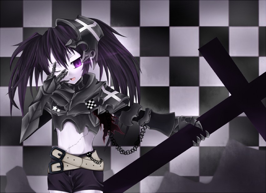 insane black rock shooter (black rock shooter) drawn by fi-san