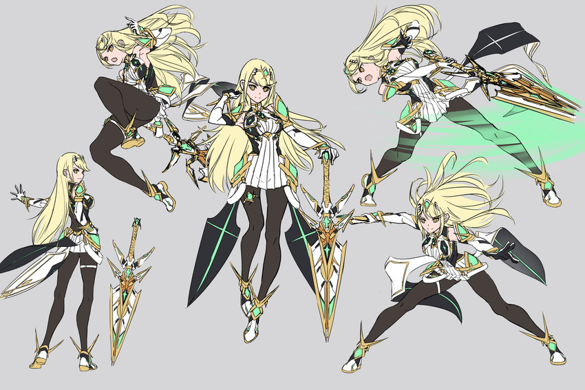 mythra (xenoblade chronicles and 2 more) drawn by lu_(pixiv20967832)