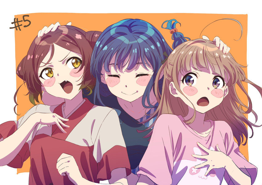 toma mako, koizumi uta, and yamaga shiori (selection project) drawn by tsuji_ayaka