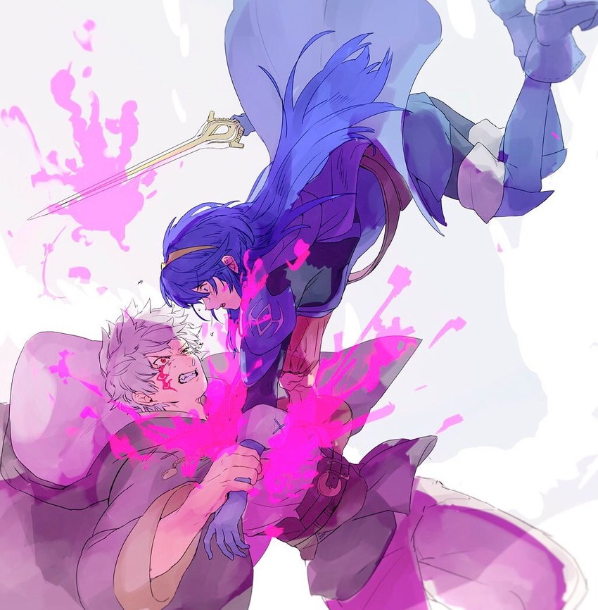lucina and male robin (fire emblem and 2 more) drawn by nonomori_(anst_nono)